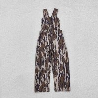 RTS NO MOQ Sibling Baby Girls Bottomland Camo Straps Jumpsuits