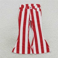 RTS NO MOQ Sibling Baby Pink Colors Valentines Denim Bell Pants Jeans