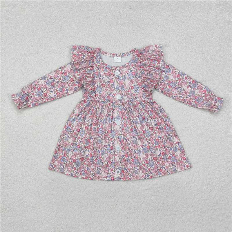 RTS NO MOQ Baby Girl Clothes long-sleeved dresses