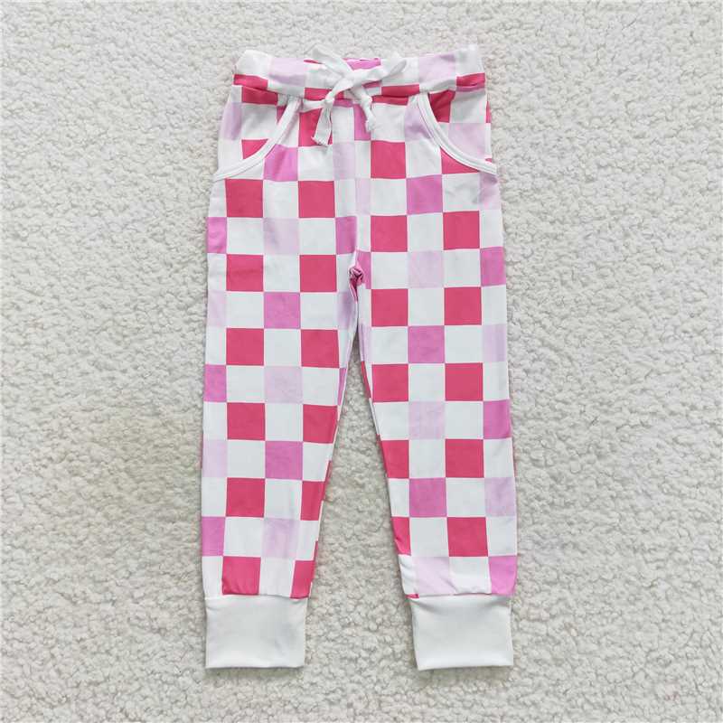 RTS NO MOQ Baby Girls Lace Stripe Pants & Christmas Drawstring Pants