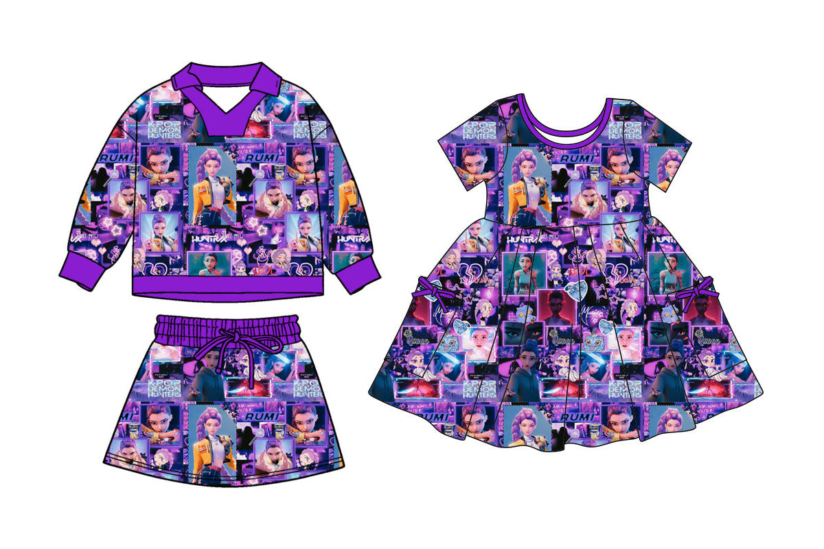 25.11.5 custom each style moq 5 eta 6-8week Sibling Sisters baby girl long sleeve shorts sets and dress match family design