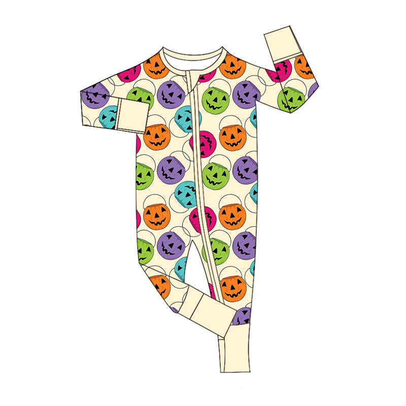 8.7 custom each style moq 5eta 4-6week Sibling Sister smiley pumpkin colorful baby boys sets and rompers match family design