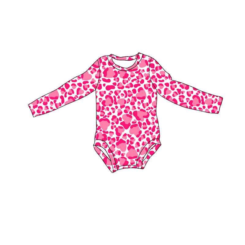 10.19 custom each style moq 5 eta 4-6week Sibling Sister leopard pink baby girls clothes long sleeve top and long sleeve romper match family design
