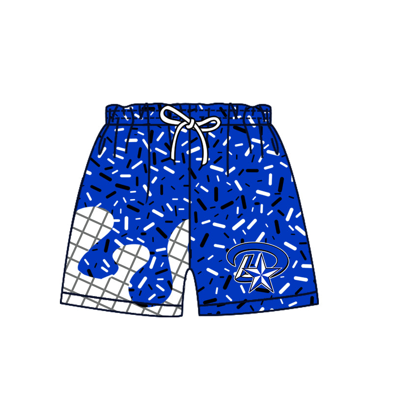 Custom moq 5 mix size milk silk summer teams Baby Camo Hooded Short Sleeve Top and Shorts Set Blue Ice Cream Drips Hooded Top with Matching Shorts
