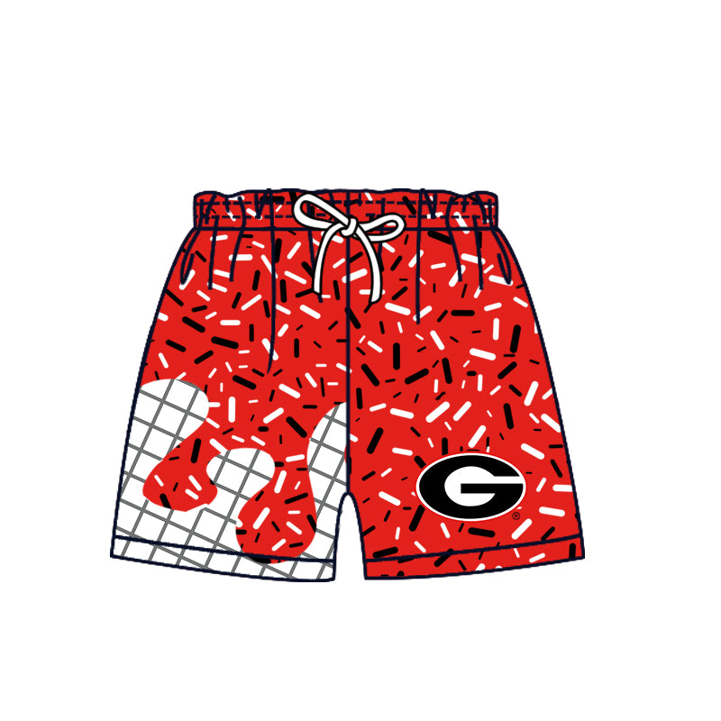 Custom moq 5 mix size milk silk summer teams Baby Camo Hooded Short Sleeve Top and Shorts Set Ice Cream Drips Hooded Red Top with Matching Shorts