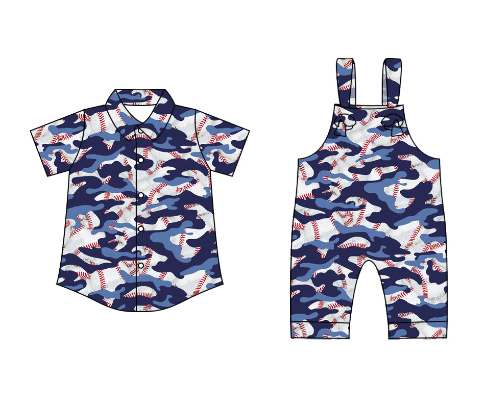 25.12.29 custom each style moq 5 eta 6-8 week Sibling Sister camouflage baby boy short sleeve top and jumpsuit match family design