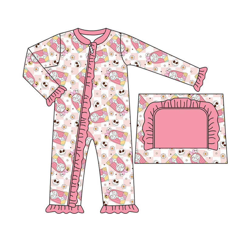 7.11 custom each style moq 5eta 4-6week Sibling Sister pink baby girls sets and dress and rompers match family design
