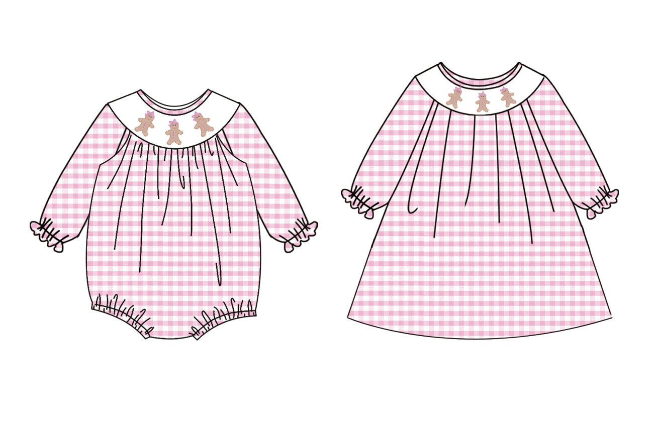 25.5.14 custom each style moq 5eta 4-6week Sibling Sisters Christmas bow baby girl long sleeve dress and rompers match family design