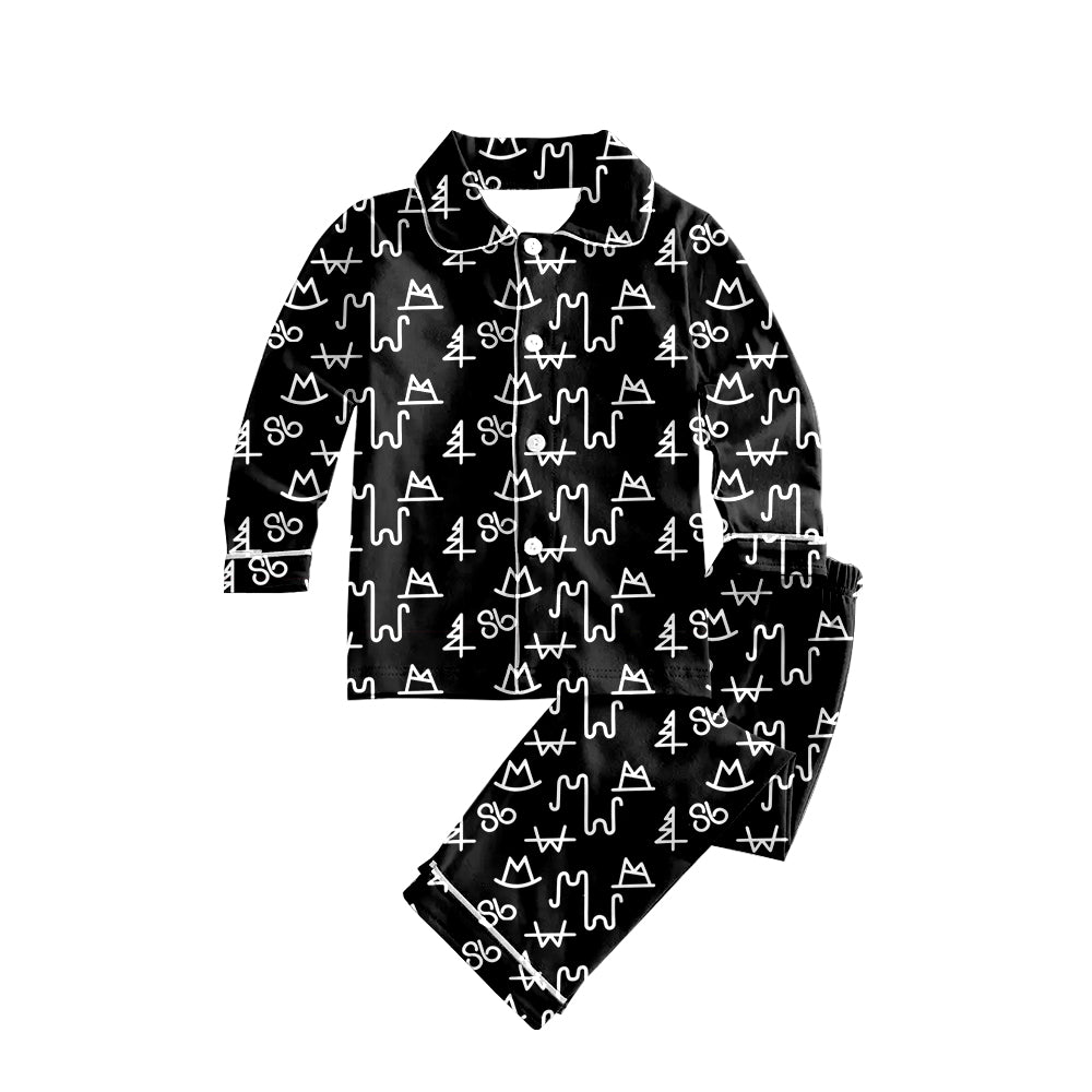 6.23 custom each style moq 5eta 4-6week adult women black long sleeve long pant sets