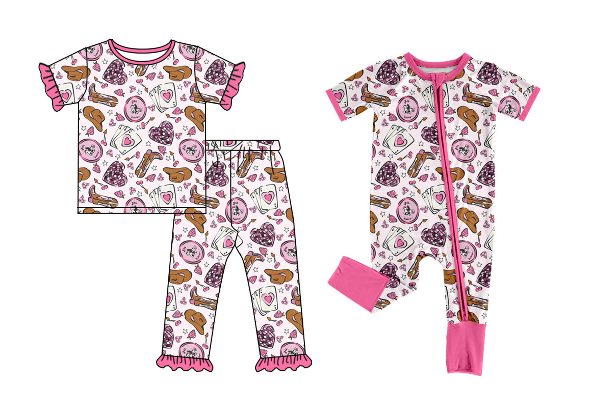 25.12.25 custom each style moq 5 eta 6-8week Sibling Sisters boot love baby girl clothes short sleeve pants sets and romper match family design