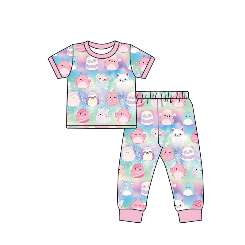 2.19 custom each style moq 5eta 4-6week Sibling Sister baby boys clothes short sleeve pants sets