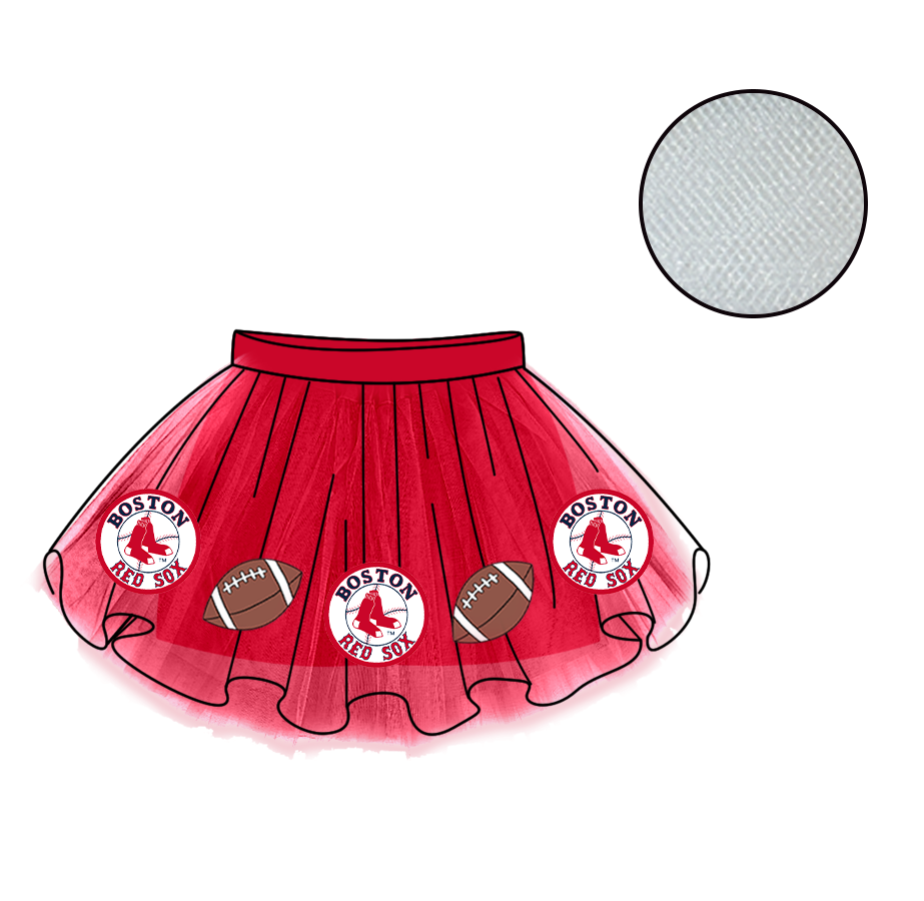 Custom moq 5 mix size milk silk summer teams Baby Girl's Red Mesh Skirt Summer Outfit Team Clothing