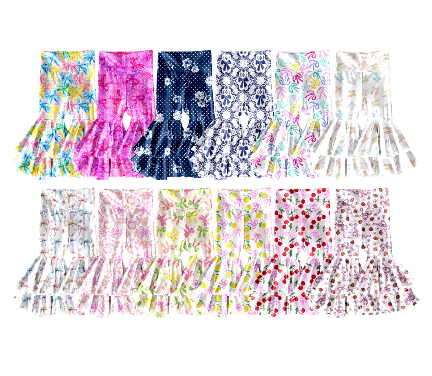25.11.13 custom each style moq 5 eta 6-8week Sibling Sisters baby girl long pants 12 match family design