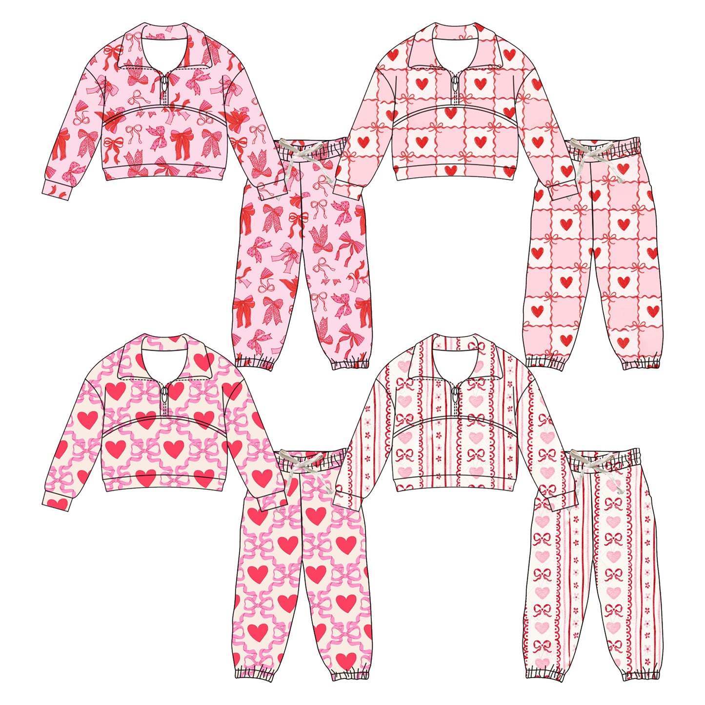 25.11.25 custom each style moq 5 eta 6-8week Sibling Sisters baby girl clothes long sleeve pants sets 4 match family design