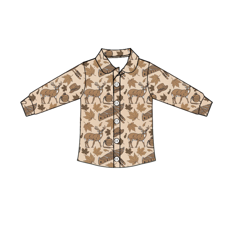 5.25 custom each style moq 5 eta 4-6week deer baby boys clothes long sleeve top