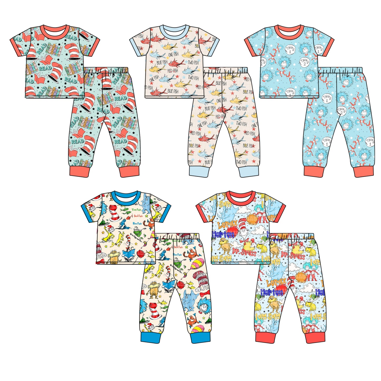 25.10.29 custom each style moq 5 eta 6-8week Sibling Sisters baby boy short sleeve pants sets 5 match family design