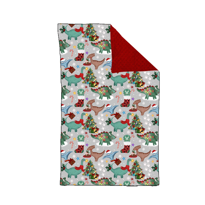 8.24 custom each style moq 5 eta 4-6week baby blanket Christmas dinosaur blanket design