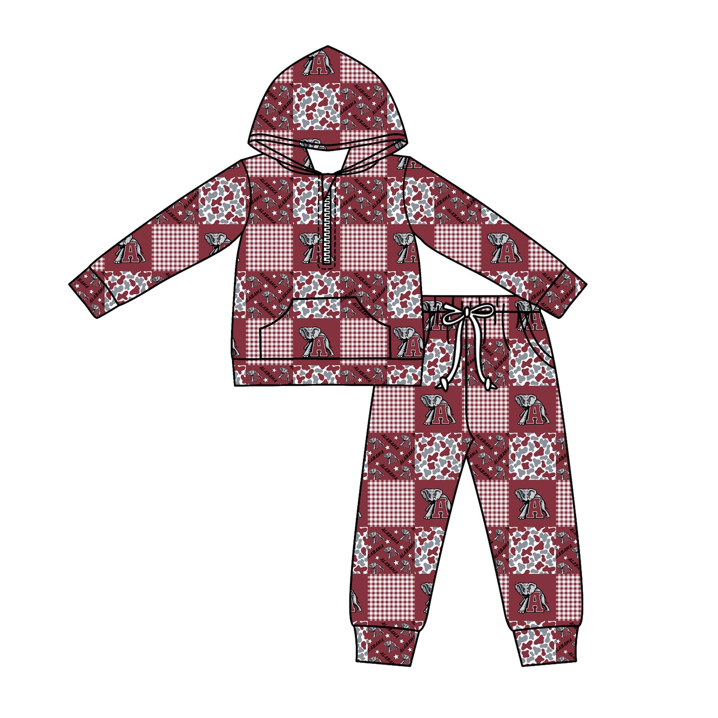 Custom moq 5 mix size milk silk summer teams baby boys clothes camouflage hooded long ssleeve pants sets-25.11.27