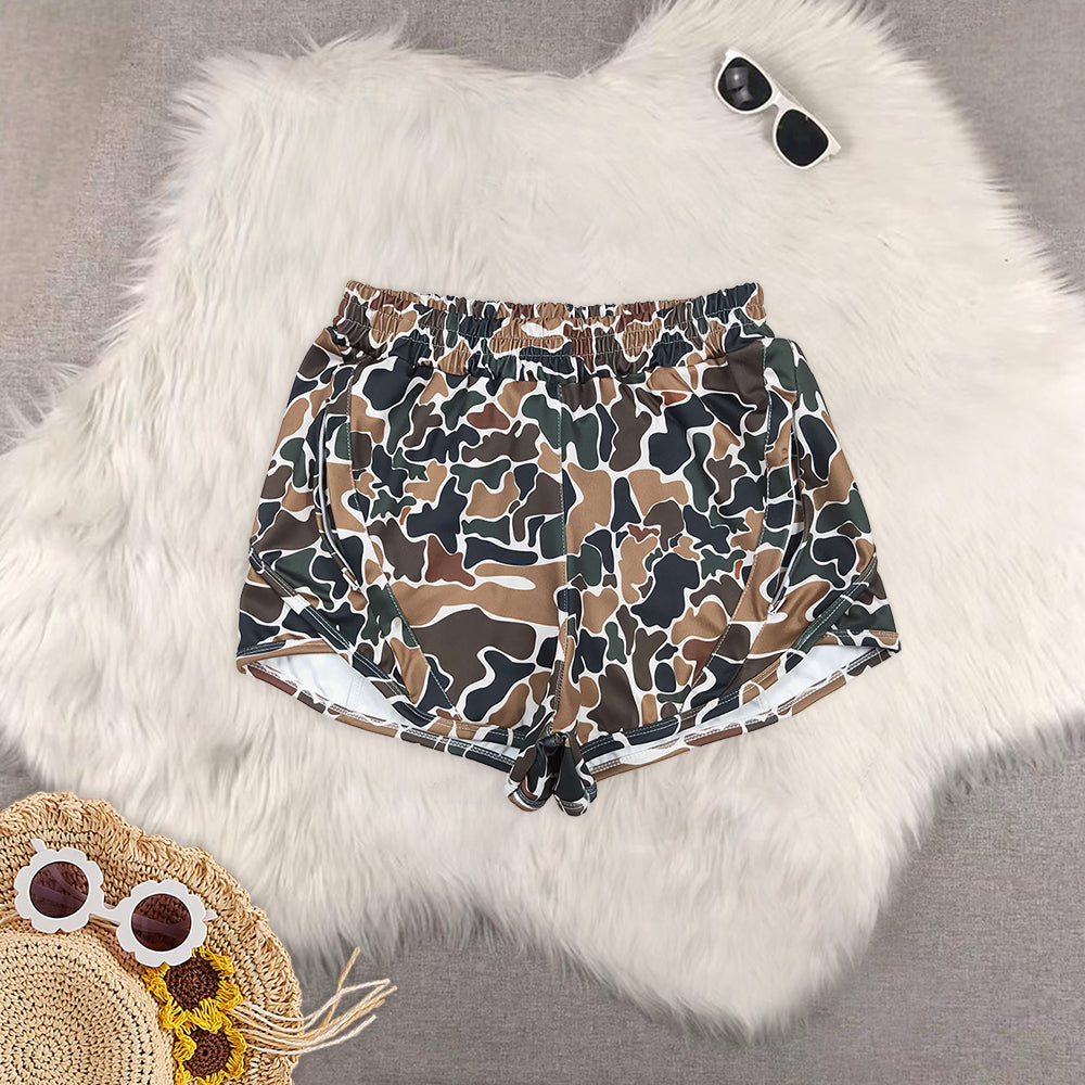 RTS NO MOQ baby Girls clothes yoga leopard kids summer shorts