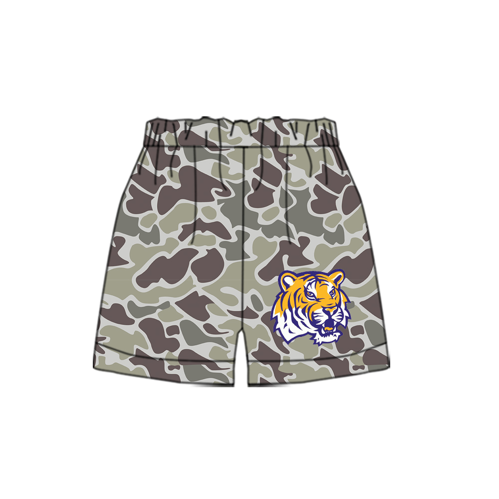 Custom moq 5 each style eta 6-7weeks baby girl clothes team camouflage shorts-25.8.21