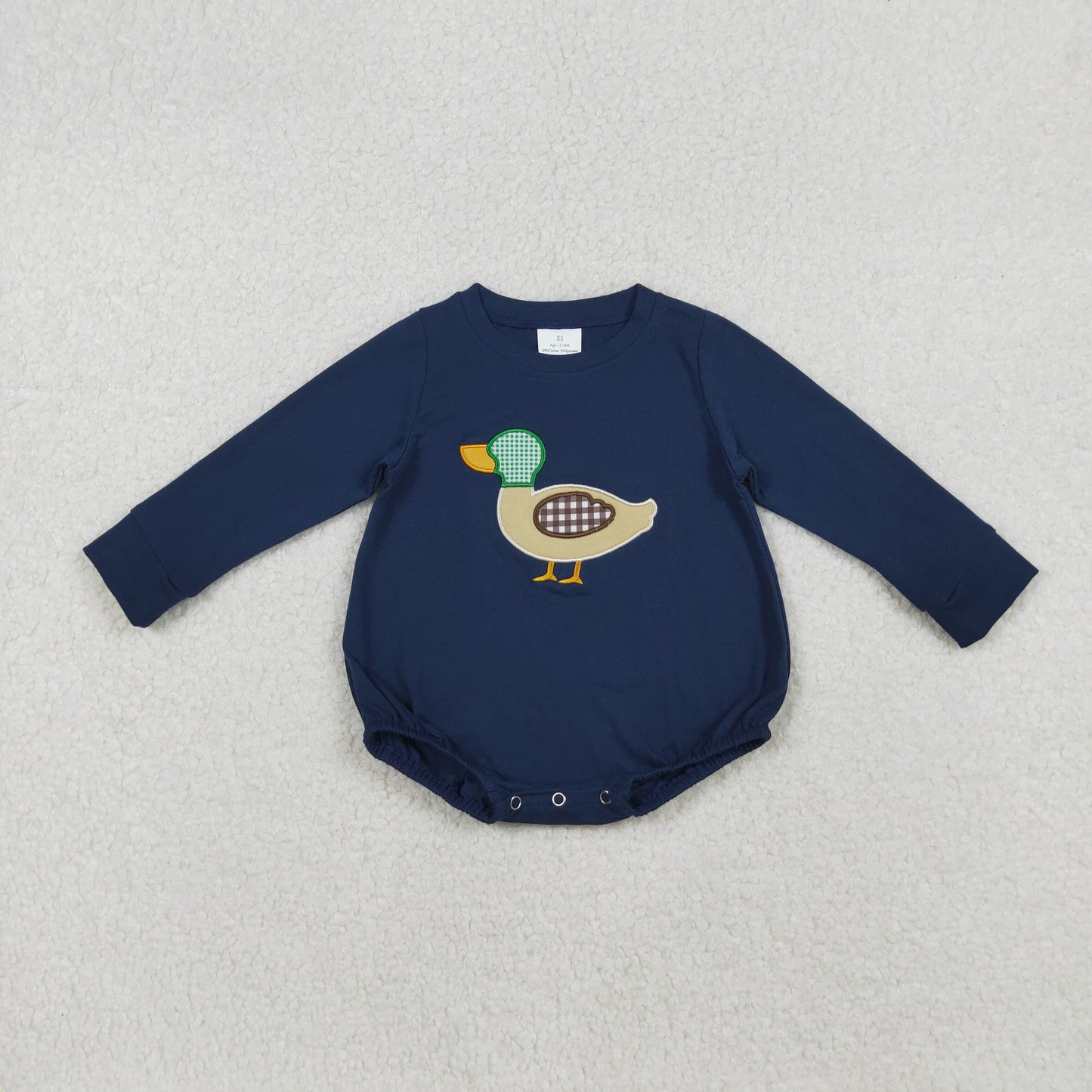 RTS Sibling baby girls clothes Embroidery duck long Sleeve pants sets and romper