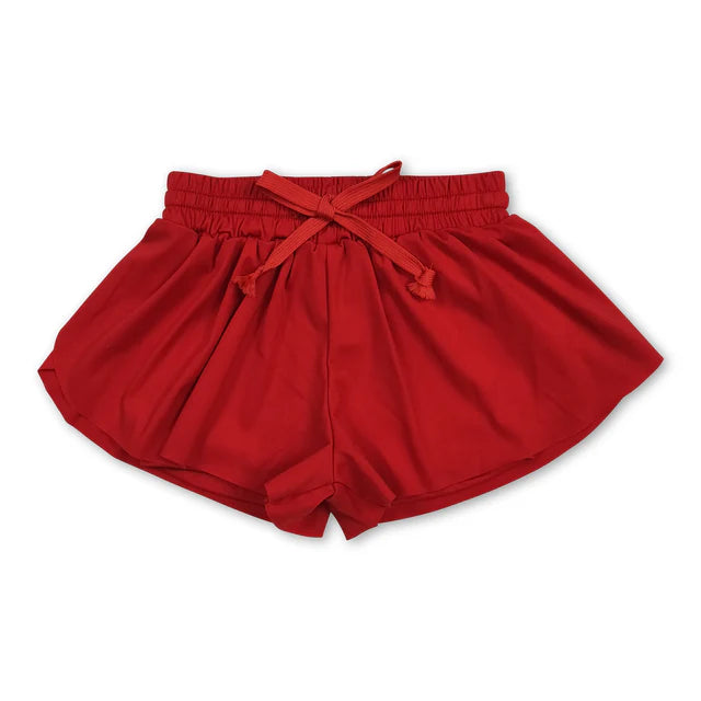 RTS NO MOQ Sibling Baby Girls Skort Yoga Shorts Bottoms