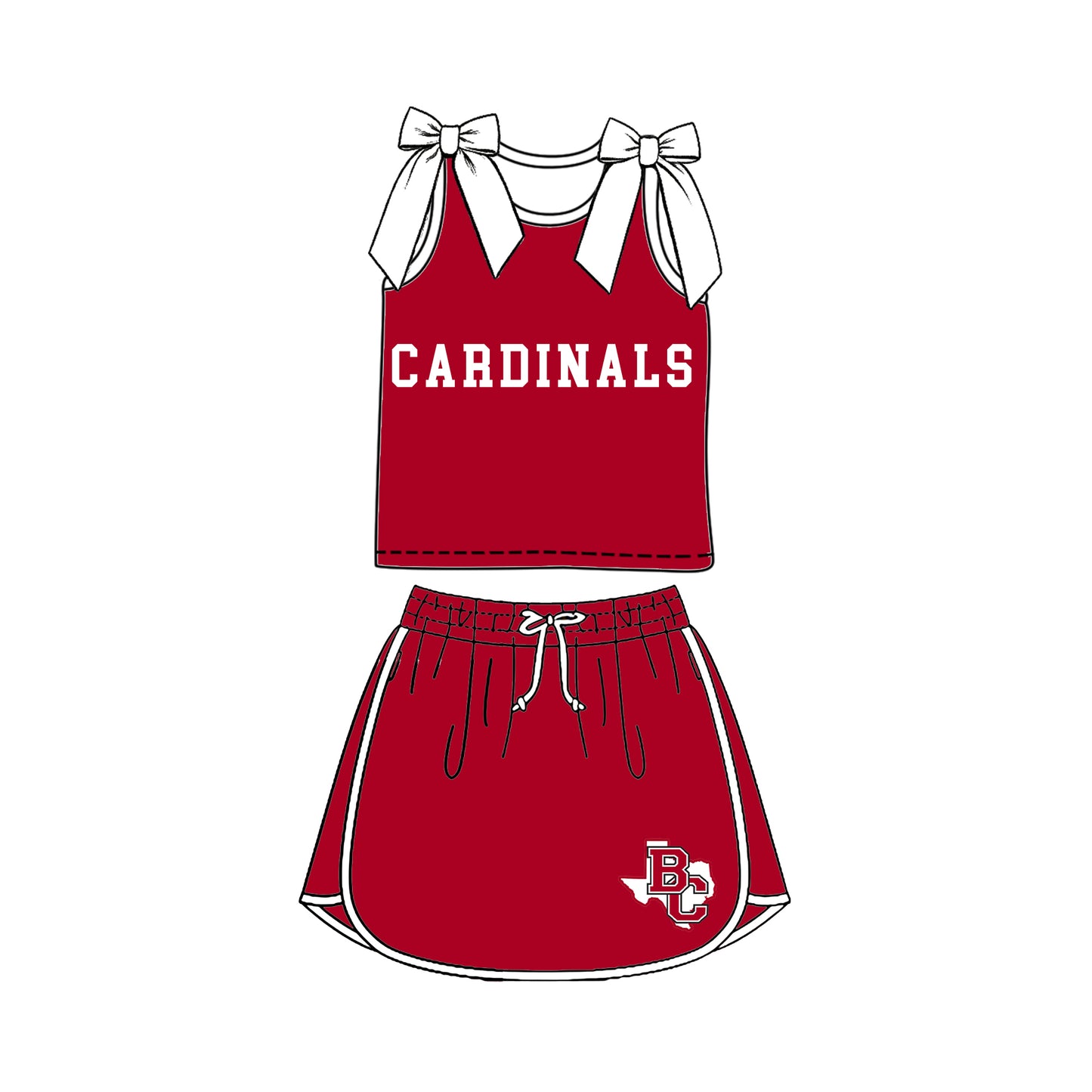 custom moq 5 mix size XY072203 Baby Girls Solid Color Bow Sleeveless Letter Printed Top Skirts Summer Team Clothes Set