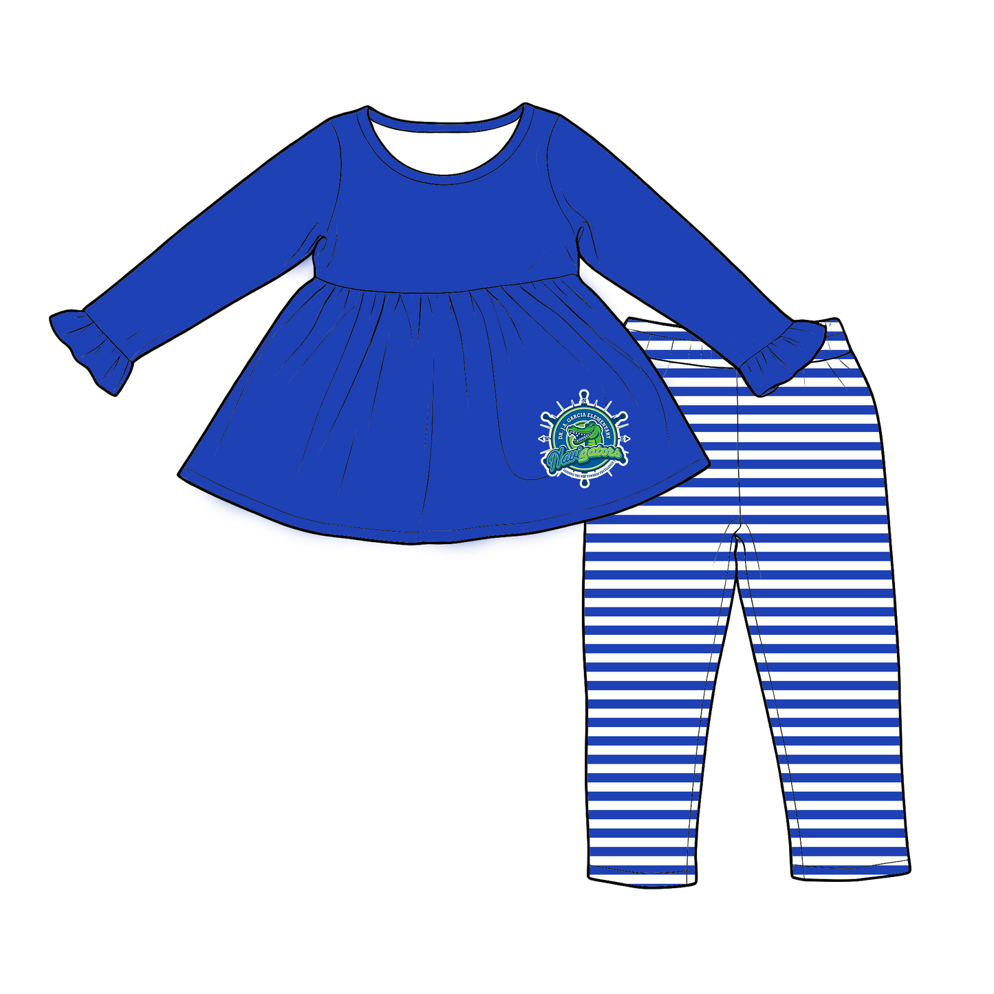 custom moq 5 mix size XY070203 Baby Girls Solid Color Long Sleeve Tunic Top Leggings Clothes Sets