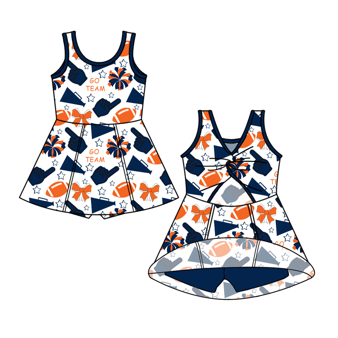 Custom moq 5 mix sizes summer teams baby girls clothes team blue short sleeve skirts shorts sets and dress-25.6.7