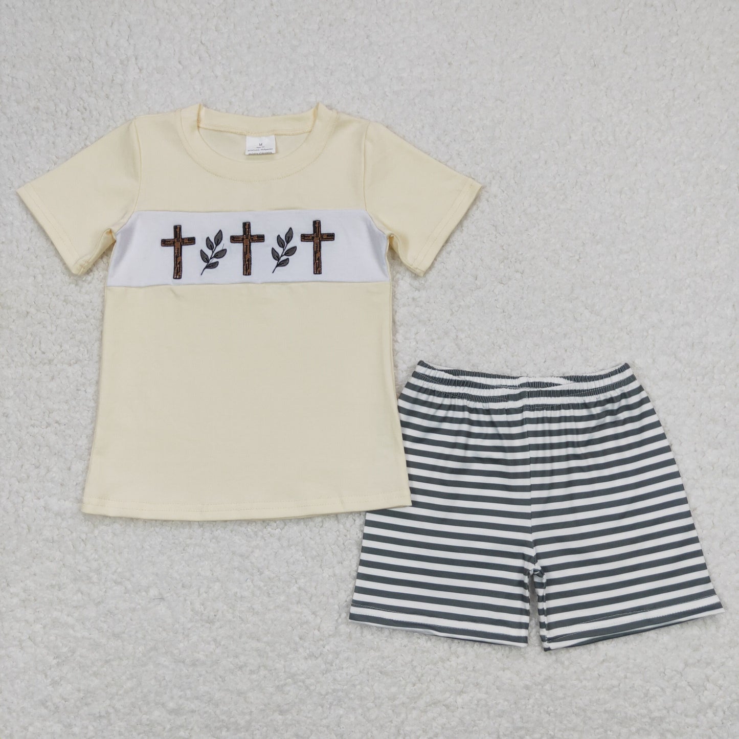 RTS NO MOQ Baby Girls and Boys easter Summer Short Sleeve Shorts Sets