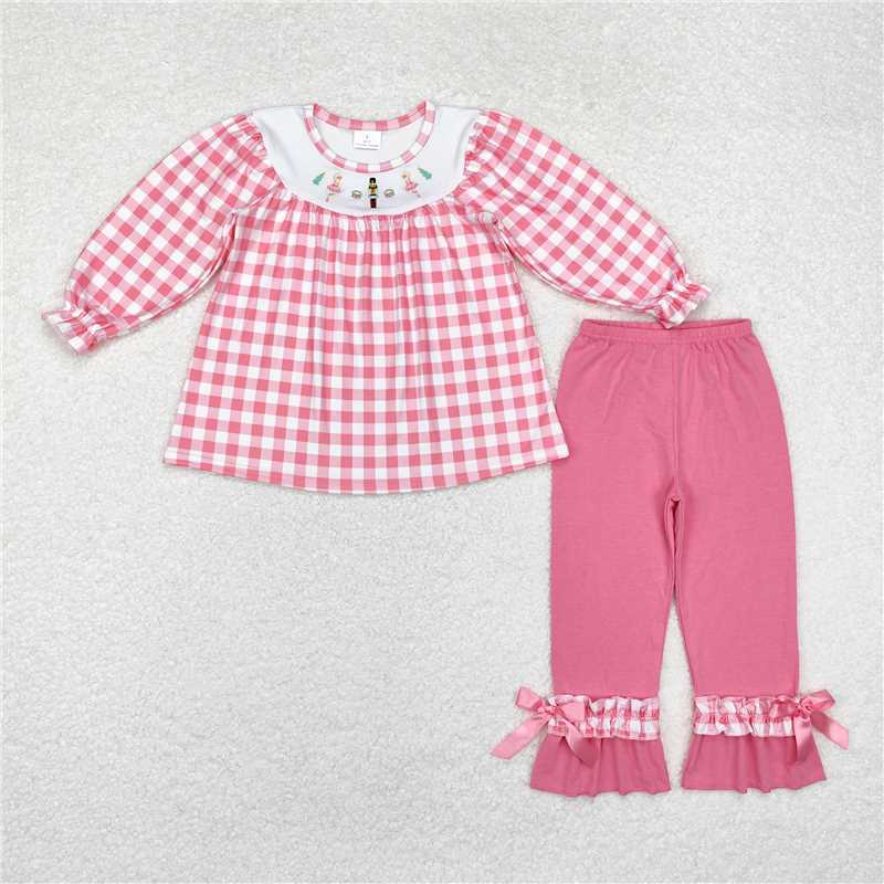 RTS NO MOQ GLP1455 GLP1306 Embroidered Dancing Girl - Guard Pattern Long Sleeve Suit: Stripes & Plaid
