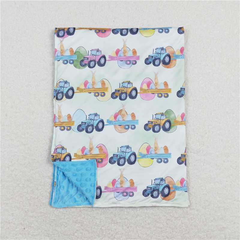 RTS NO MOQ BSPO0300 SR0883 BL0117 Blue coupe pattern short-sleeved zip-up romper & short-sleeved long pants set & baby blanket