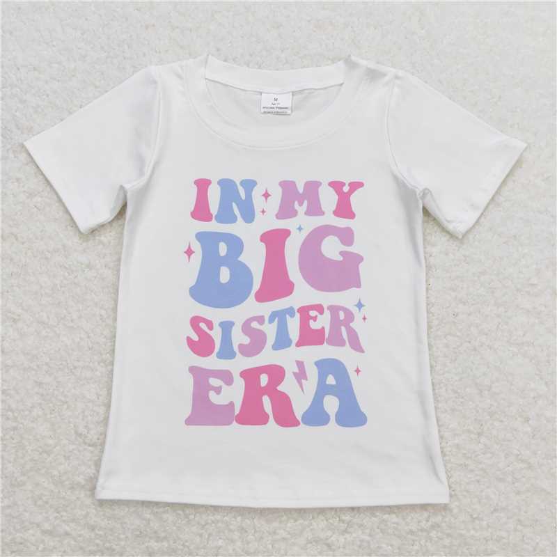 SALES NEW Baby Girls White Short Sleeve Tee Shirts Letter Print Tops Casual Comfortable Kids Fashion T-Shirt for Infants