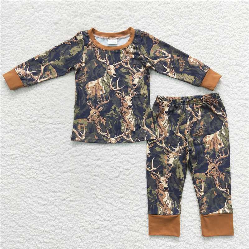 RTS NO MOQ Sibling milk silk Baby Boys Ducks Top Pants Daily Wear Pajamas Outfit Sets