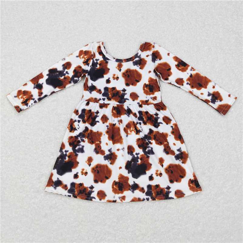 SALES NEW Baby Girls Western Cowhide Knee-Length Dresses Soft Leather Mini Skirt Cute Kids' Fashion Outfit for Special Occasions