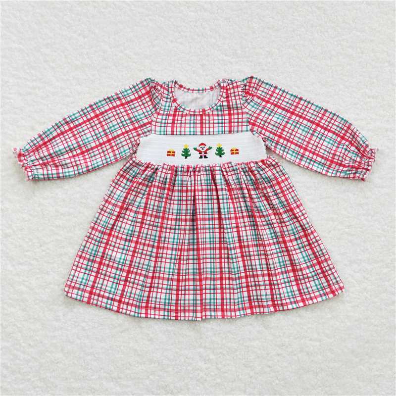 RTS NO MOQ Embroidery summer skirt Christmas smock dress