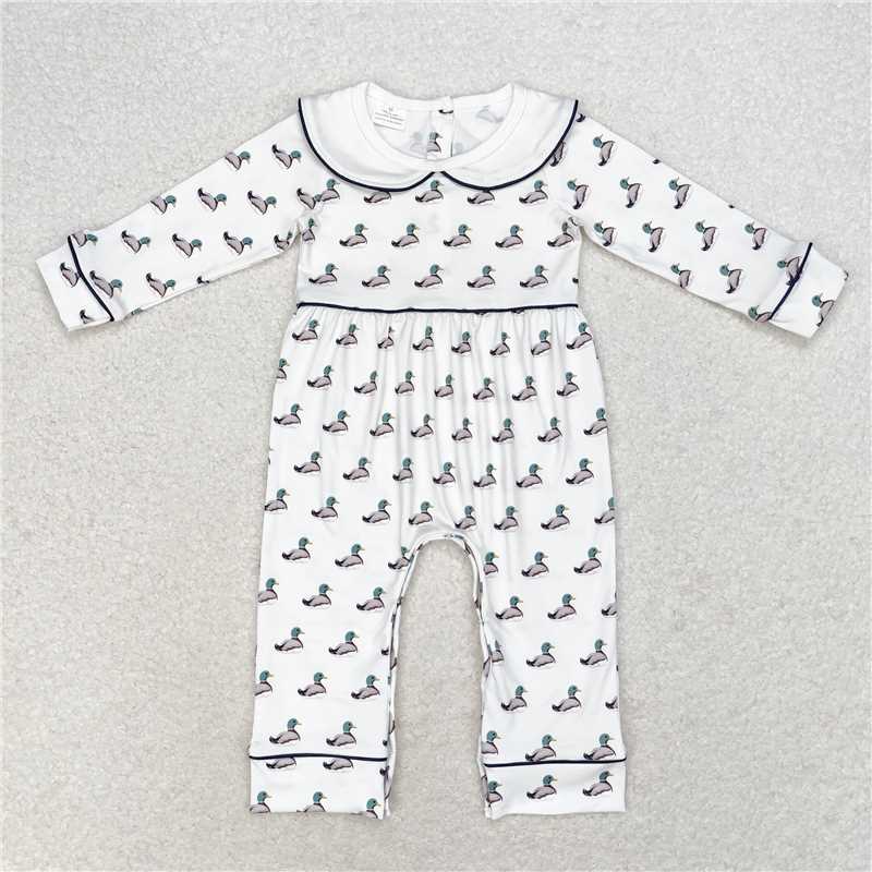 RTS NO MOQ LR1238 LR0943 LR1448 Baby doll collar long romper: floral style & striped style & small animal print style
