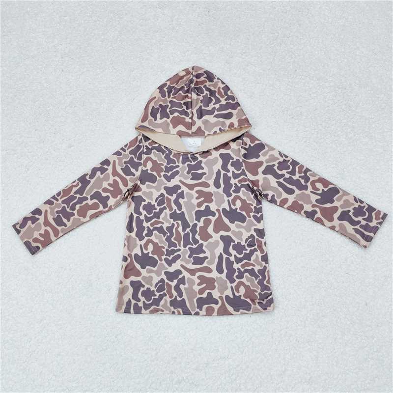 RTS NO MOQ Sibling baby boys clothes camouflage hooded long sleeve top and pants and sets