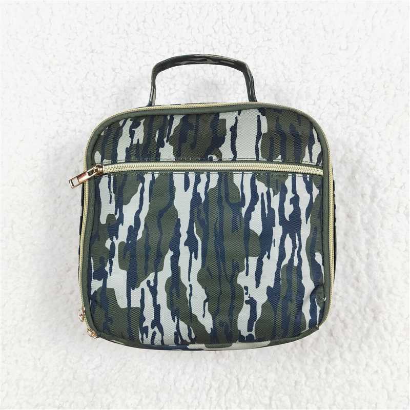 RTS NO MOQ Sibling baby boys clothes camouflage hooded top and lunch box