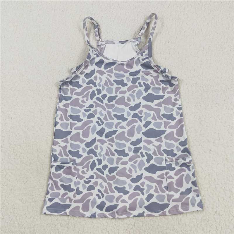 RTS Sibling Baby Boys girl clothes Shirt Summer Clothes camouflage short and long sleeve tops and romper and yoga dress