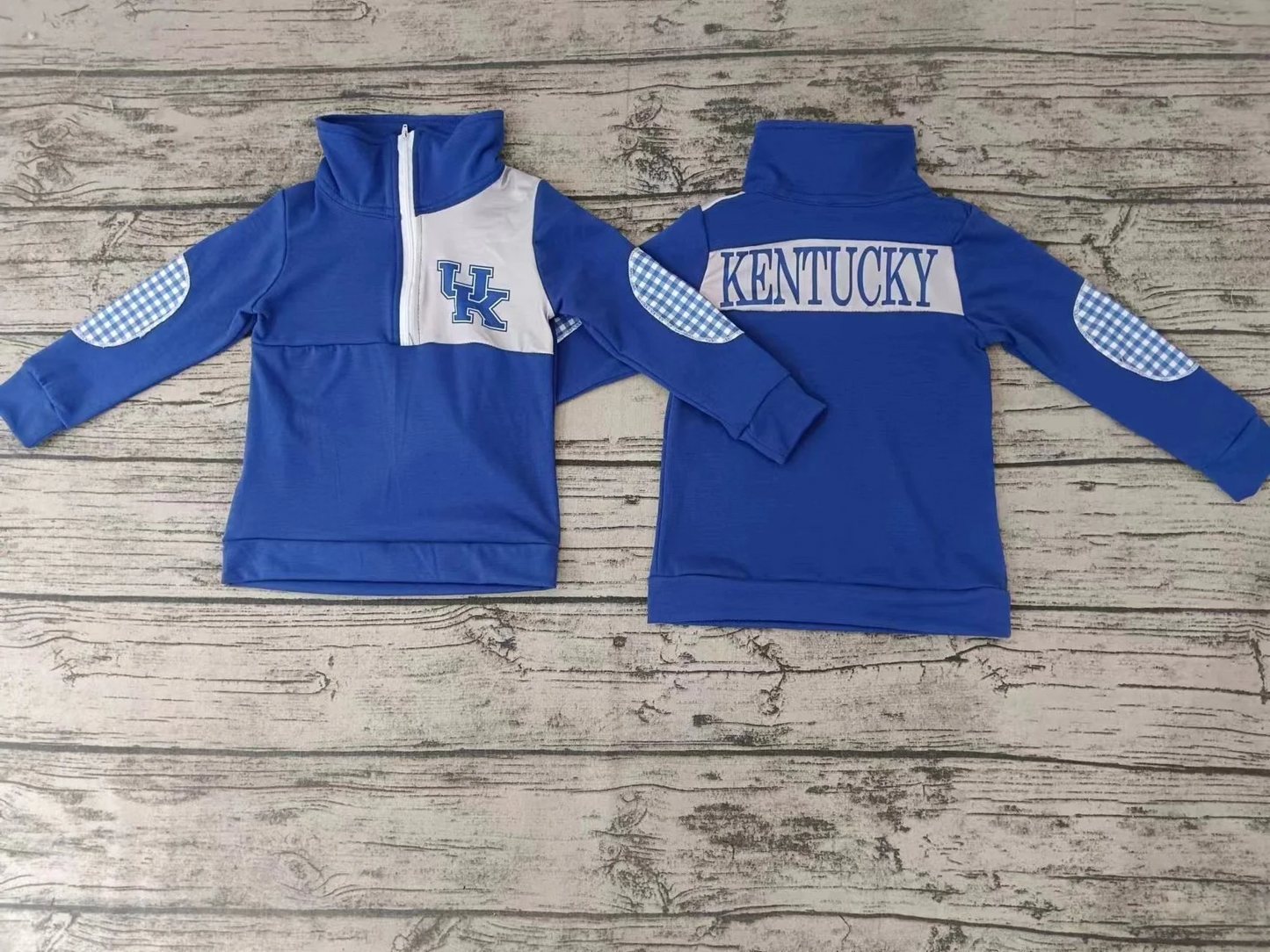 Deadline August 19 custom no moq eta 6-7weeks Boys zip up uk blue jacket pullover