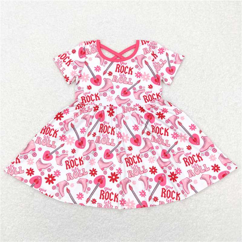 Cute Clothes GSD0624 Summer Pink Short-Sleeved Dress for Baby Girl Cute Clothing