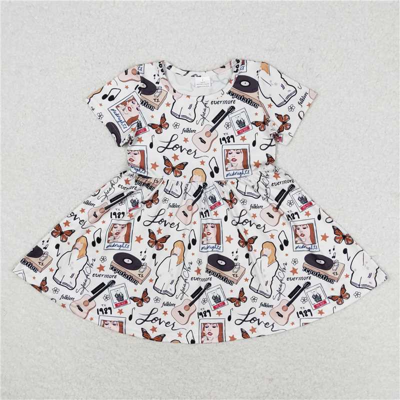 Cute Clothes GSD0980 Baby girl's white short-sleeved dress for summer