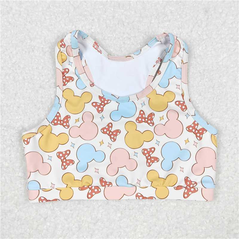 Cute Clothes GT0515 Baby Girls Bows Sleeveless Vest Crop Tops