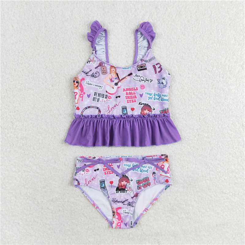 RTS NO MOQ baby girl clothes Short Skirt Set & Swimsuit