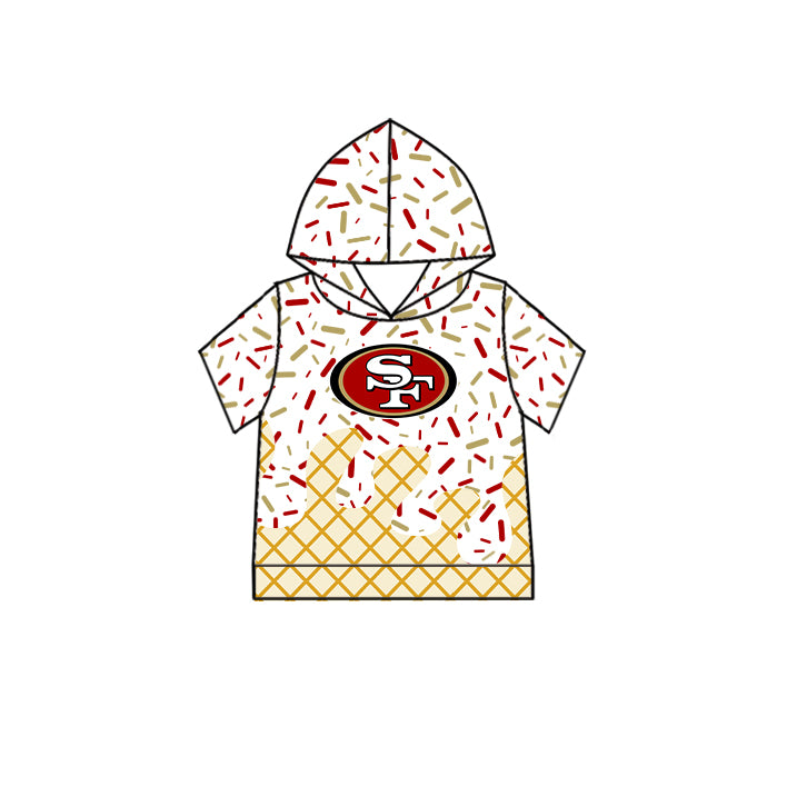 Custom summer teams baby girls clothes team white hooded long sleeve tops and short sleeve top and dress and pants and shorts-25.6.18