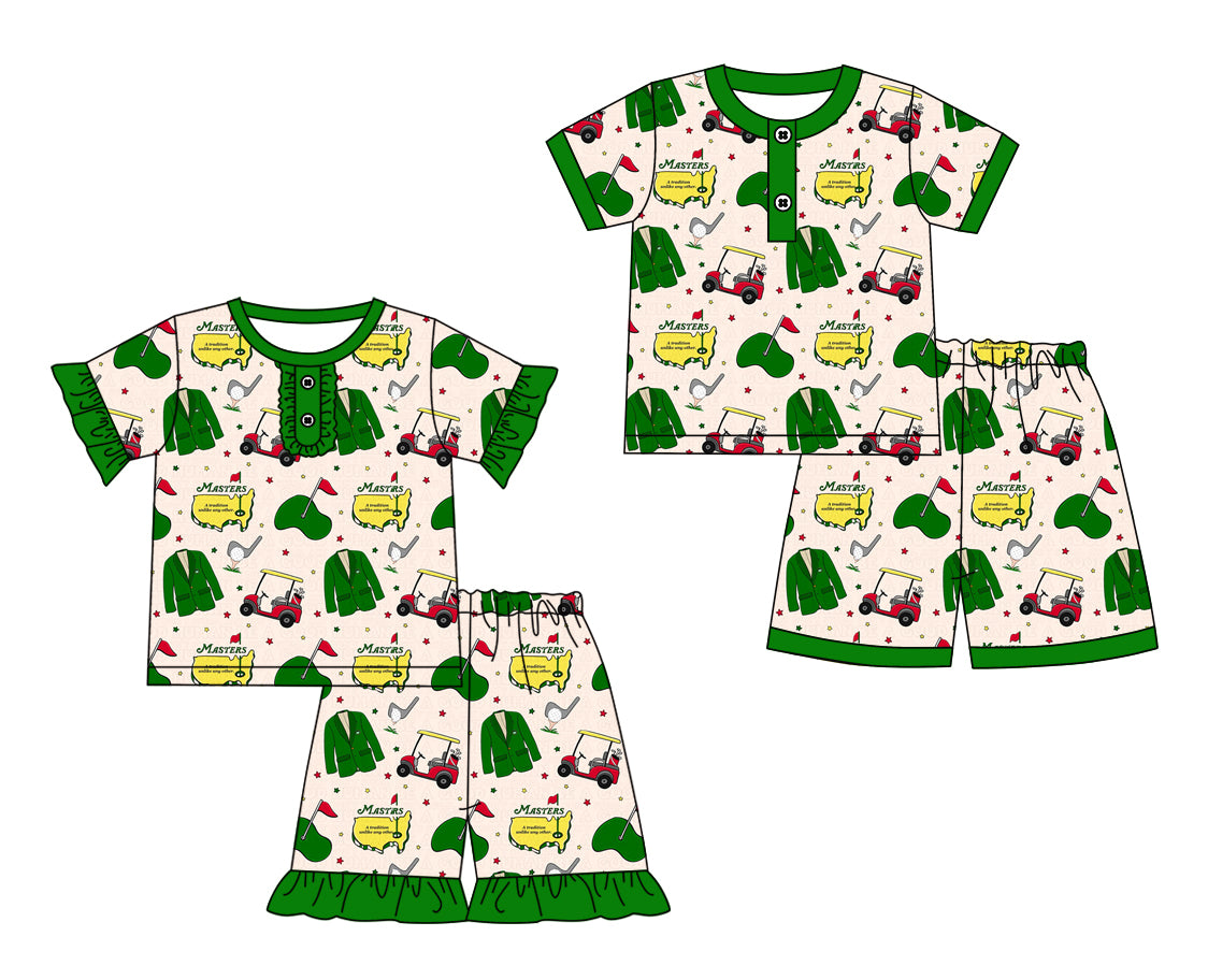 12.20 custom each style moq 5eta 4-6week Sibling Sister baby girls short sleeve shorts sets 1 and sets 2 match design