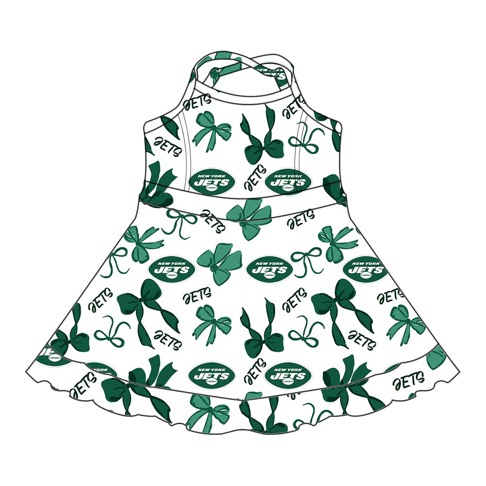 Custom moq 5 mix sizes summer teams baby girls clothes team green short sleeve skirts shorts sets 1 and skirts sets 2 and and skirts sets 2 and dress 1 and dress 2 and dress 3 and dress 4-25.6.6