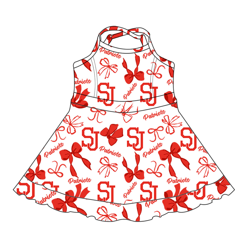 Custom moq 5 mix size milk silk summer teams baby girls clothes bow red hooded long sleeve pants sets and skirts sets and dress 1 and dress 2 and top-25.8.4