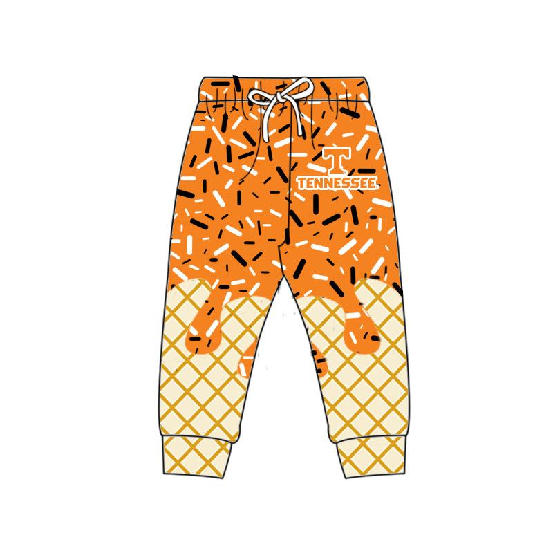 Custom summer teams baby girls clothes team orange hooded long sleeve tops and short sleeve top and dress and pants and shorts-25.5.28
